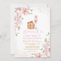 Ducha de novias de vino floral rosado de brunch
