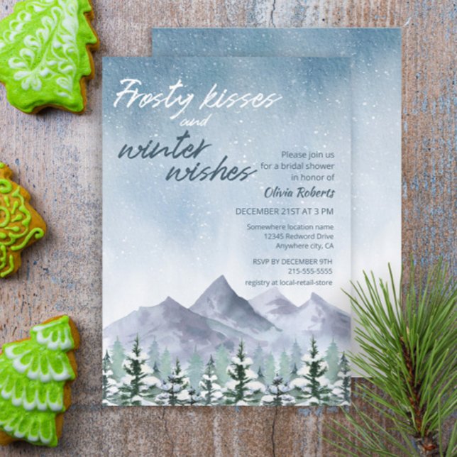 Invitación Ducha de novias en el bosque de montaña Snowy (Subido por el creador)