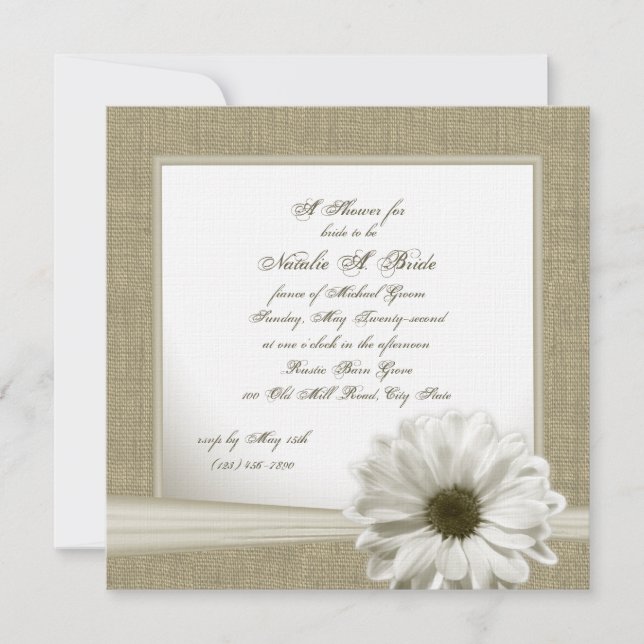 Invitación Ducha de novias en el campo (Anverso)