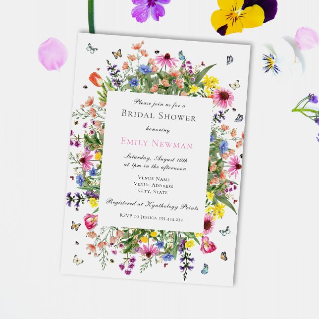 Invitación Ducha de novias en el jardín de flores silvestres  (Subido por el creador)
