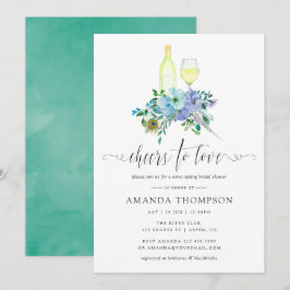 Invitación Ducha de novias en la degustación de vino de Boho 