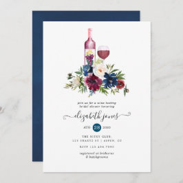 Invitación Ducha de novias en la degustación de vino de Burde