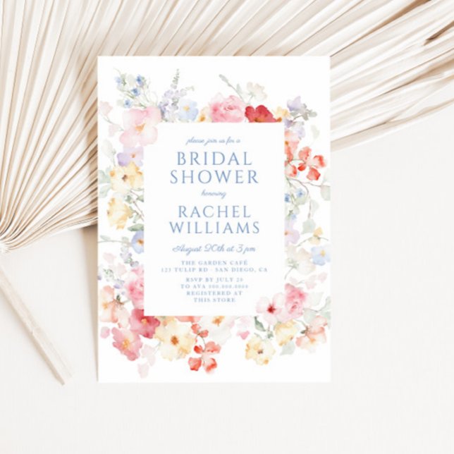 Invitación Ducha de novias en la flor suave pastel (Subido por el creador)