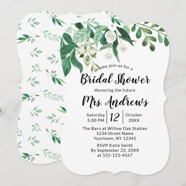Invitación Ducha de novias en la frontera de la Fábrica de la (Anverso / Reverso)
