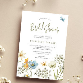 Invitación Ducha de novias en primavera de flores silvestres 