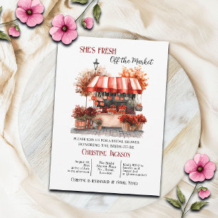 Invitación Ducha de novias "fuera del mercado" de Borgoña Roj