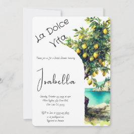 Invitación Ducha de novias italiana La Dolce Vita