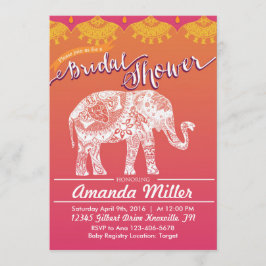 Invitación Ducha de novias marroquí - Inspiración india
