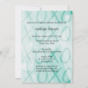 Invitación Ducha de novias Mint XOXO
