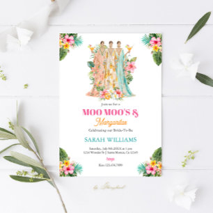Invitación Ducha de novias Moo Moos & Margaritas