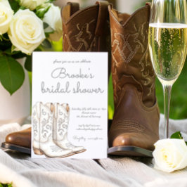 Invitación Ducha de Novias Occidentales de Novias Blancas