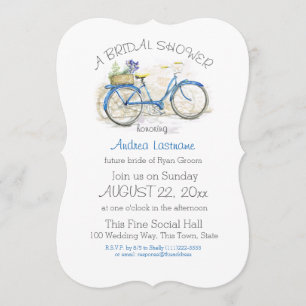 Invitación Ducha de novias para bicicleta retro
