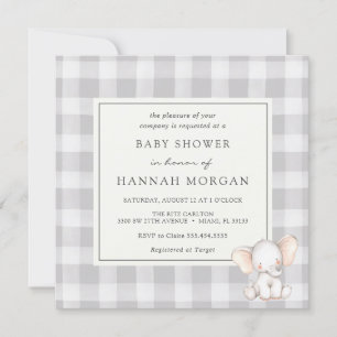 Invitación Ducha de novias para elefantes plantados