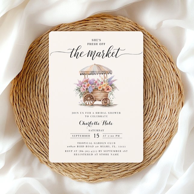 Invitación Ducha de novias para granjeros de mercado (Subido por el creador)