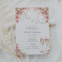 Invitación Ducha de novias Petal y Prosecco