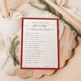 Invitación Ducha De Novias Qué Dijo El Groom Card