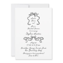 Ducha de novias retro boho manuscrita Doodle