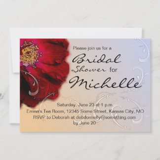 Invitación Ducha de Novias Rojas