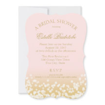 Ducha de novias rosada y dorada