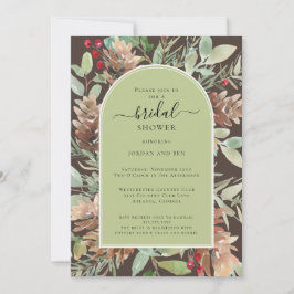 Invitación Ducha de novias Rustic Sage Green Couples