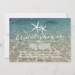 Invitación Ducha de novias Starfish Beach Summer
