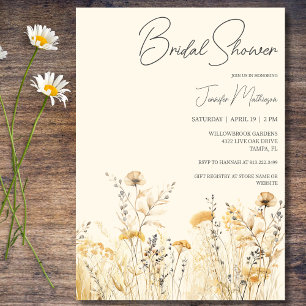 Invitación Ducha de novias Summer Wildflowers