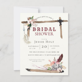 Invitación Ducha de novias Western Boho Style2