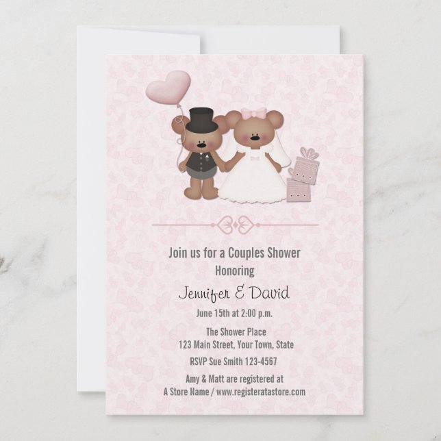 Invitación Ducha de novias y parejas de novios (Anverso)