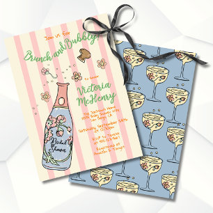 Invitación Ducha de novios con brunch y burbujeante