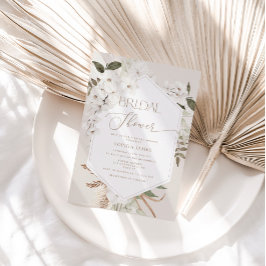 Invitación Ducha de novios con pampas