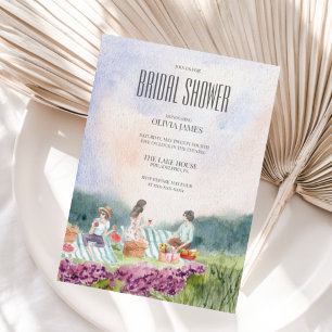 Invitación Ducha de novios rústica pintada a mano