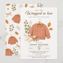 Ducha de Otoño para Bebé con Jersey de Terracota