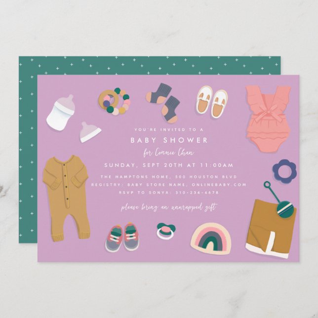 Invitación Ducha de pantalla de lavanda