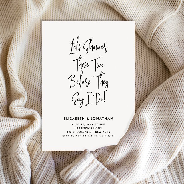 Invitación Ducha De Pareja De Guión Simple Antes De Decir Que (Subido por el creador)