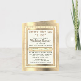 Invitación Ducha de pareja de textura Metalizado moderna