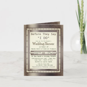 Invitación Ducha de pareja de textura Metalizado moderna
