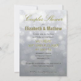 Invitación Ducha de pareja | Plata y Oro