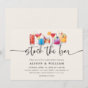 Invitación Ducha de Parejas   Abastece el Bar 