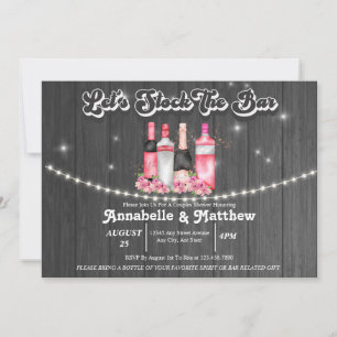 Invitación Ducha de Parejas Abastece el Bar