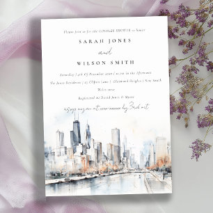 Invitación Ducha de Parejas Acuáticas del Escape de Chicago I