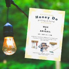 Invitación Ducha de parejas amarillas para asar y arreglar co