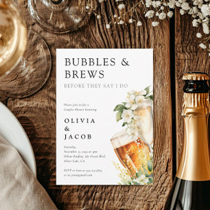 Invitación Ducha de parejas Burbujas y Cervezas