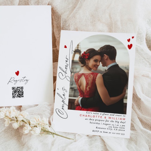 Invitación Ducha de parejas con foto moderna simple (Subido por el creador)