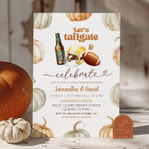 Ducha de parejas de cerveza de calabaza pastel y b