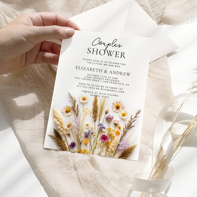 Invitación Ducha de Parejas de Flores Silvestres (Subido por el creador)