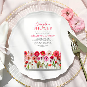 Invitación Ducha de Parejas de Flores Silvestres
