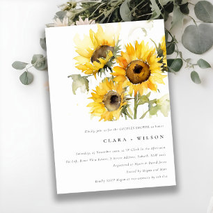 Invitación Ducha De Parejas De Giro De Color De Agua De Boho 