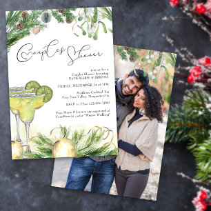 Invitación Ducha de parejas de invierno Margarita Muérdago Fo