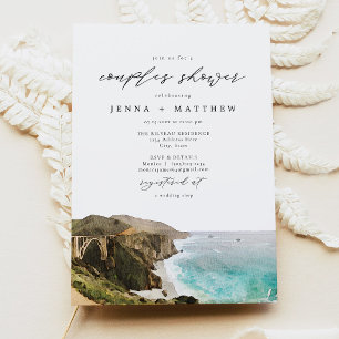 Invitación Ducha de parejas de la costa BIG SUR California