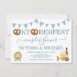 Invitación Ducha de parejas de pretzel Oktoberfest